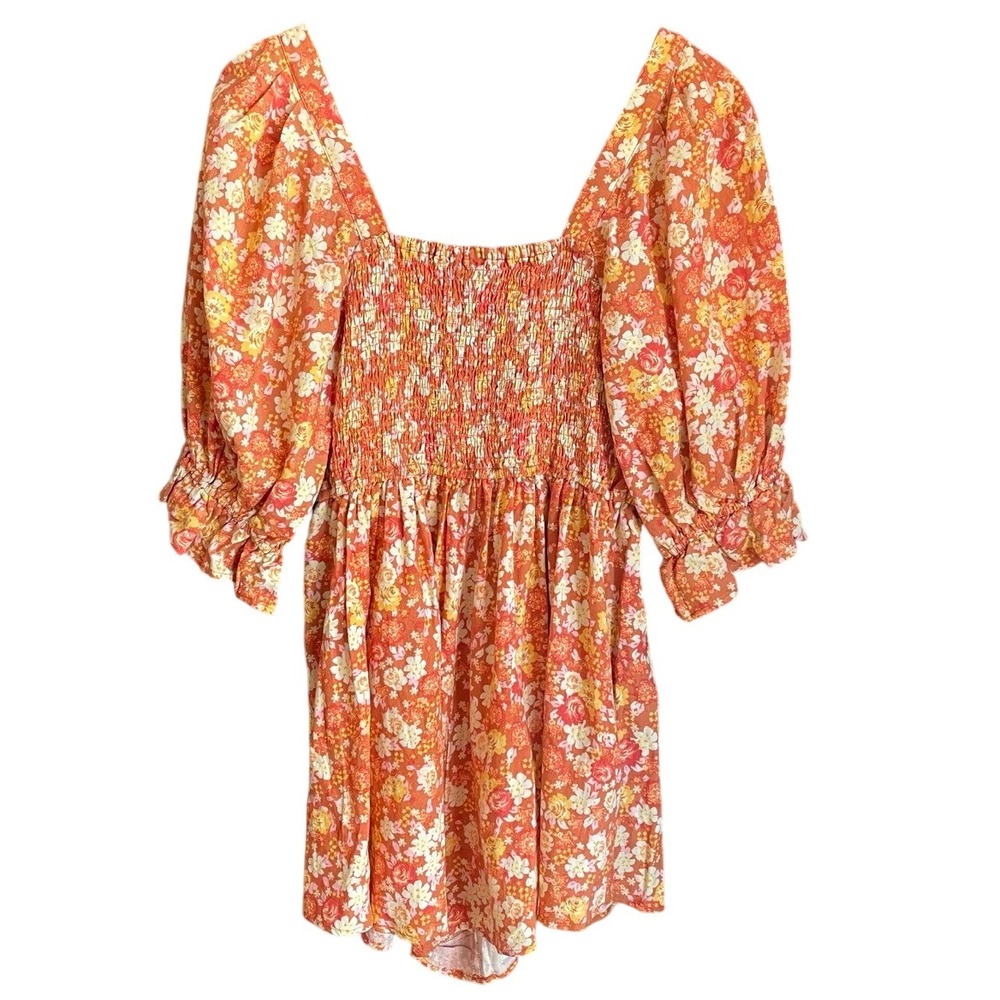 NEW Free People Size Small Show Me Love Romper Smocked Boho Festival Hippie $148 - Picture 5 of 9